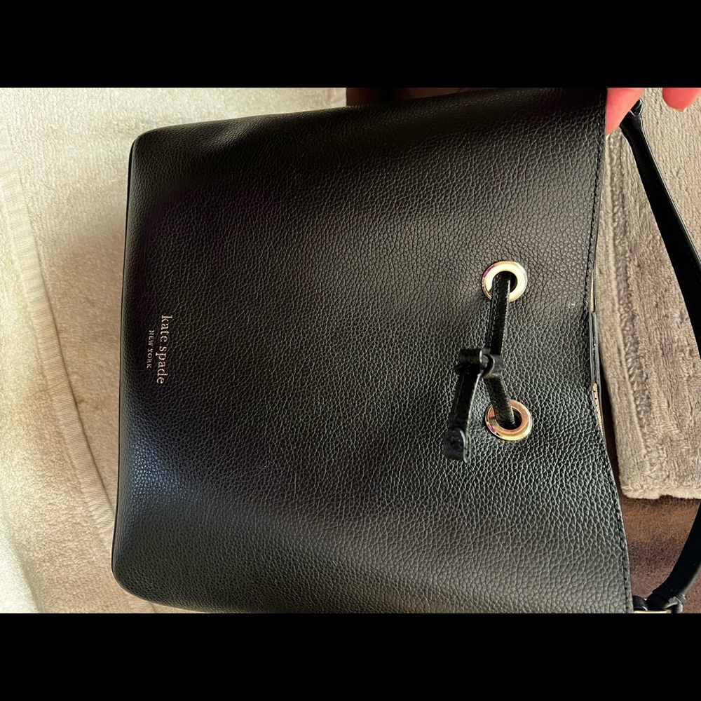 Kate Spade Draw String Bag & Wallet Set. Black Ne… - image 4